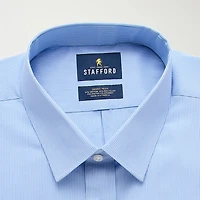 Stafford Smart Tech Mens Regular Fit Stretch Fabric Wrinkle Free Long Sleeve Dress Shirt