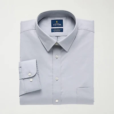 Stafford Big And Tall Advanced Performance Sweat Repel Mens Long Sleeve Dress Shirt