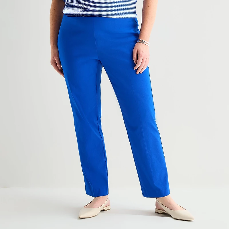Liz Claiborne Lisa Womens Plus Straight Pull-On Pant
