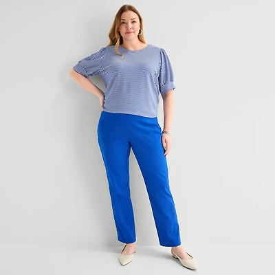 Liz Claiborne Lisa Womens Plus Straight Pull-On Pant