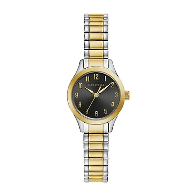 Caravelle Designed By Bulova Womens Two Tone Stainless Steel Expansion Watch 45l185