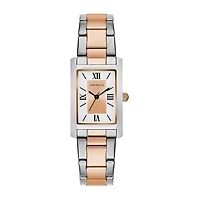 Caravelle Designed By Bulova Womens Two Tone Stainless Steel Bracelet Watch 45l187