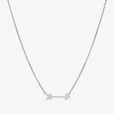 Silver Treasures Womens Sterling Silver Arrow 16 Inch Pendant Necklace