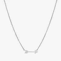 Silver Treasures Womens Sterling Silver Arrow 16 Inch Pendant Necklace