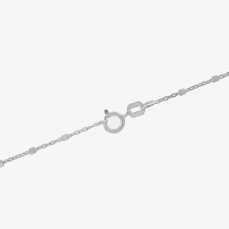 Silver Treasures Made In Italy Womens Sterling Silver 18 Inch Cable Chain Necklace