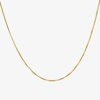 Silver Treasures Made In Italy Womens 14K Gold Over Silver 18 Inch Box Chain Necklace