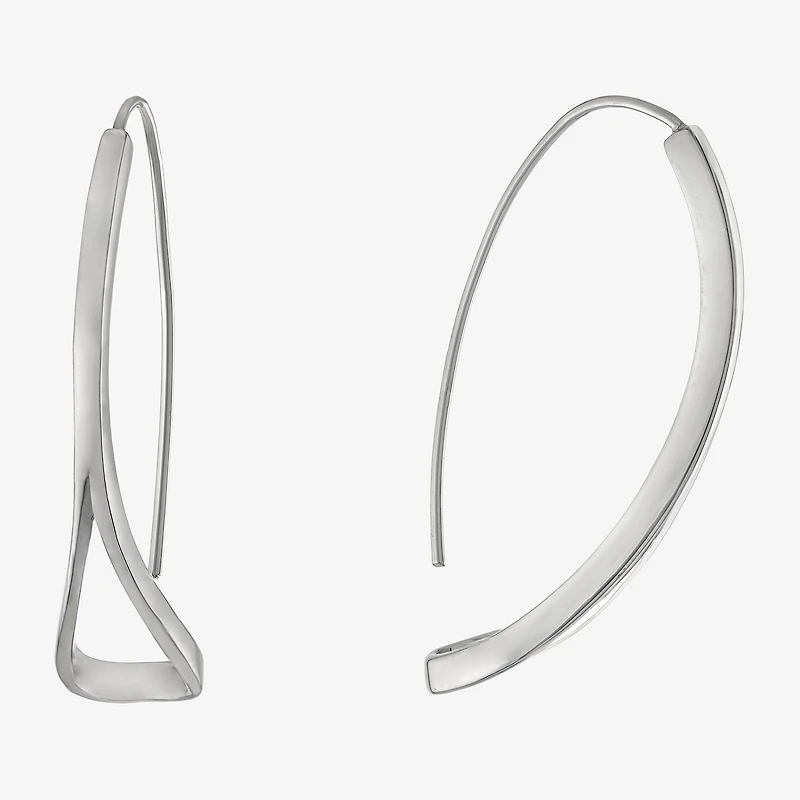 Silver Reflections Womens Pure Silver Over Brass Drop Earrings