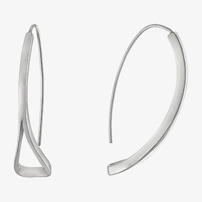 Silver Reflections Womens Pure Silver Over Brass Drop Earrings