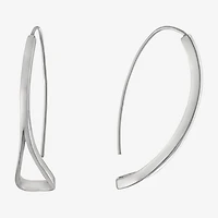 Silver Reflections Womens Pure Silver Over Brass Drop Earrings