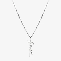 Silver Treasures Faith Womens Sterling Silver 16 Inch Pendant Necklace