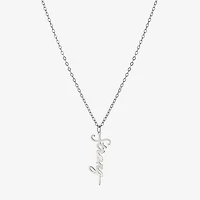 Silver Treasures Strong Womens Sterling Silver 16 Inch Pendant Necklace
