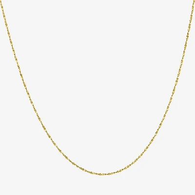 Silver Treasures Made In Italy Womens 14K Gold Over Silver 18 Inch Cable Chain Necklace