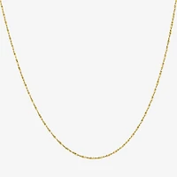 Silver Treasures Made In Italy Womens 14K Gold Over Silver 18 Inch Cable Chain Necklace