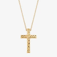 Religious Jewelry Womens 10K Gold Cross Pendant Necklace
