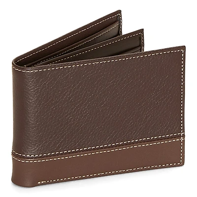 Stafford Pebble Mens Extra Capacity Bifold Wallet