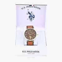 U.S. Polo Assn. Mens Brown Strap Watch Usc50596jc