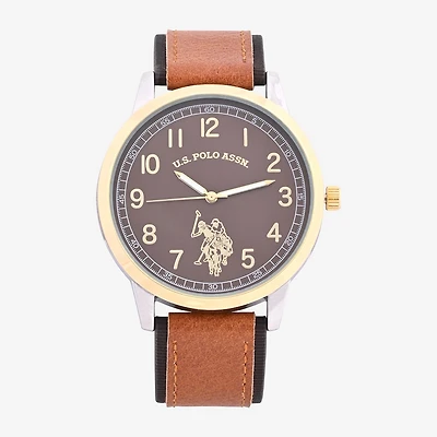 U.S. Polo Assn. Mens Brown Strap Watch Usc50596jc