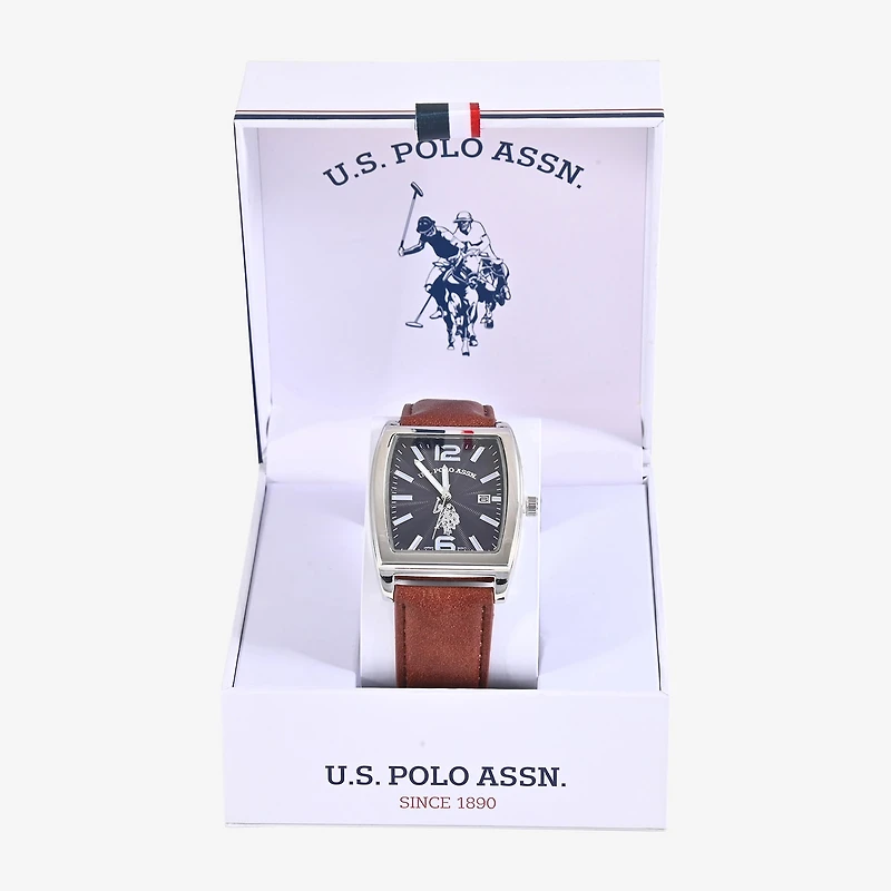 U.S. Polo Assn. Mens Brown Strap Watch Usc50598jc