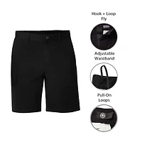 St. John's Bay Dexterity Mens 10" Adaptive Stretch Fabric Adjustable Features Easy-on + Easy-off Chino Short