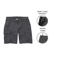 St. John's Bay Mens 10" Adaptive Stretch Fabric Easy-on + Easy-off Seated Wear Cargo Short