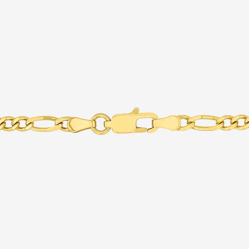 Mens Yellow Stainless Steel Figaro Chain Necklace