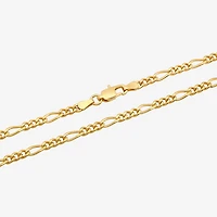 Mens Yellow Stainless Steel Figaro Chain Necklace
