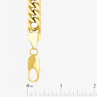 Men's Yellow Stainless Steel Solid Curb Chain Necklace