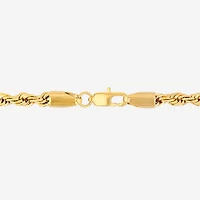 Men's Yellow Stainless Steel Solid Rope Chain Necklace