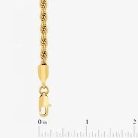 Men's Yellow Stainless Steel Solid Rope Chain Necklace