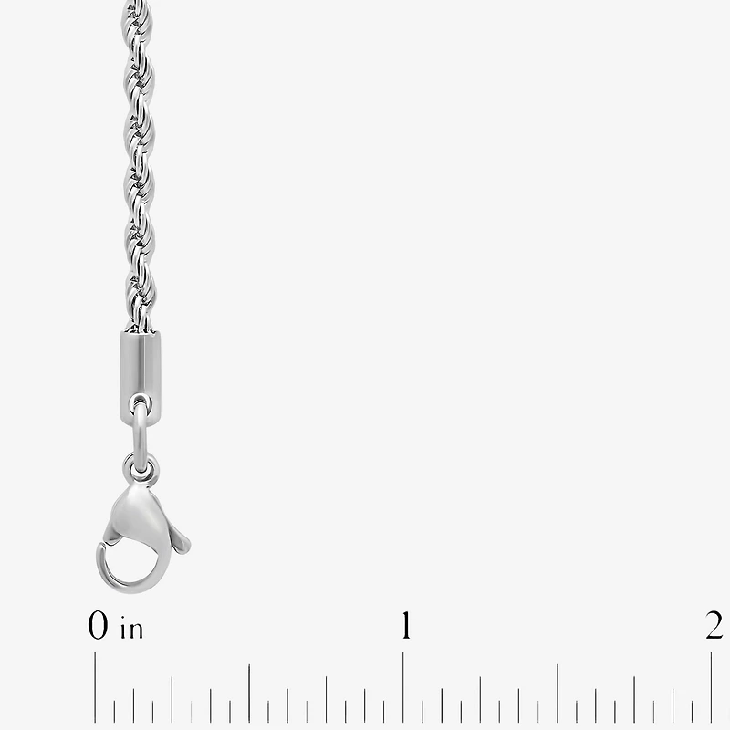 Mens Rope Stainless Steel Chain Necklace