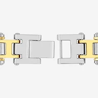 Mens Stainless Steel Solid 8 1/2 Inch Link Bracelet