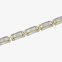 Mens Stainless Steel Solid 8 1/2 Inch Link Bracelet