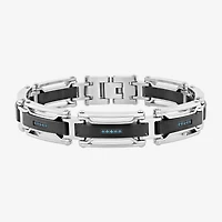 Mens Stainless Steel Solid 8 1/2 Inch Link Bracelet