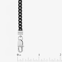 Stainless Steel 1/5 CT. T.W. Natural White Diamond 8 1/2 Inch Solid Link Id Bracelet