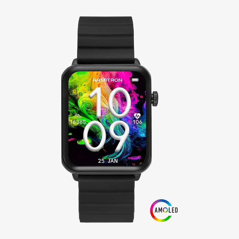 Armitron Connect Unisex Adult Chronograph Black Smart Watch 42-1020bkbk
