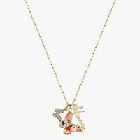 Footnotes Mama Womens Cubic Zirconia 10K Gold Over Brass Butterfly 16 Inch Pendant Necklace