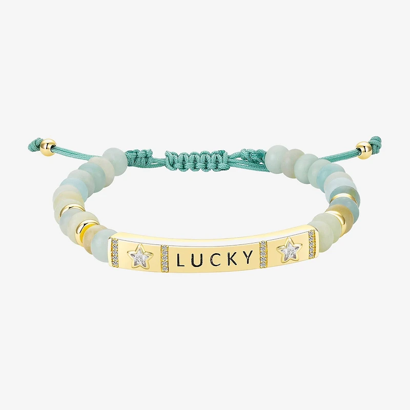Footnotes Lucky Womens Cubic Zirconia 10K Gold Over Brass Star Bolo Bracelet