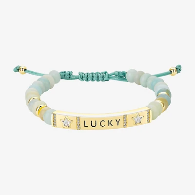 Footnotes Lucky Womens Cubic Zirconia 10K Gold Over Brass Star Bolo Bracelet
