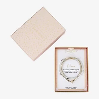 Footnotes Mama Womens 2-pc. Crystal 10K Gold Over Brass Pure Silver Over Brass Bracelet Set