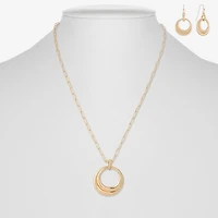Liz Claiborne Orbital Pendant Necklace & Drop Earring Womens 2-pc. Jewelry Set