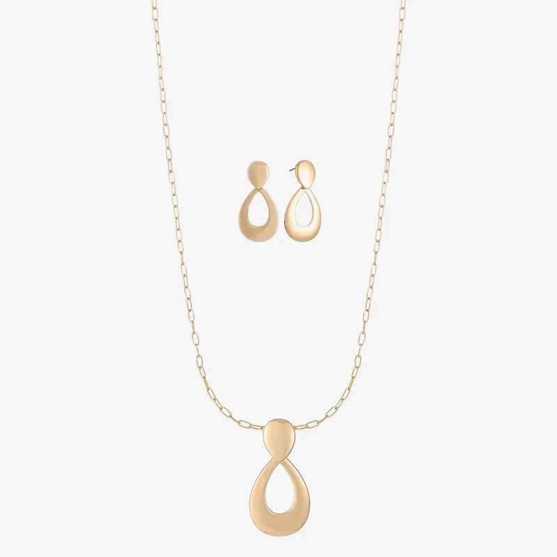 Liz Claiborne Pendant Necklace & Drop Earring Womens Hypoallergenic 2-pc. Jewelry Set