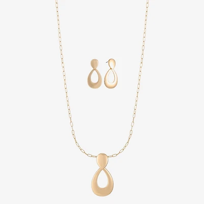 Liz Claiborne Pendant Necklace & Drop Earring Womens Hypoallergenic 2-pc. Jewelry Set