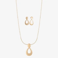 Liz Claiborne Pendant Necklace & Drop Earring Womens Hypoallergenic 2-pc. Jewelry Set