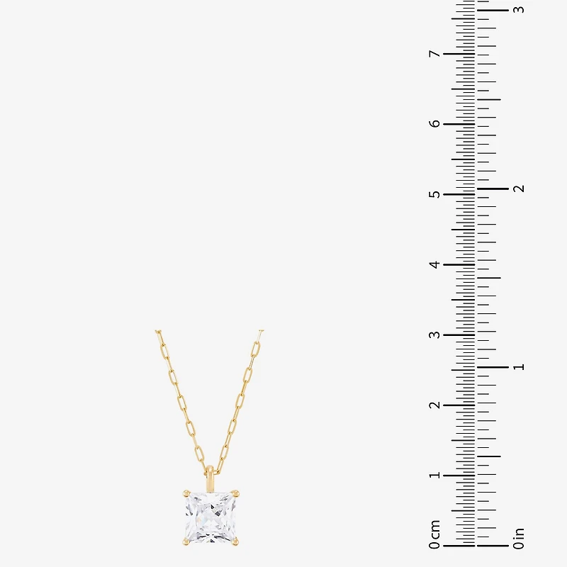 (H-I / Si1-Si2) Womens 2 CT. Lab Grown White Diamond 14K Gold Paperclip 18 Inch Pendant Necklace