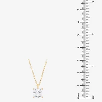 (H-I / Si1-Si2) Womens 2 CT. Lab Grown White Diamond 14K Gold Paperclip 18 Inch Pendant Necklace