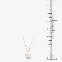 (H-I / Si1-Si2) Womens 2 CT. Lab Grown White Diamond 14K Gold Round 18 Inch Pendant Necklace