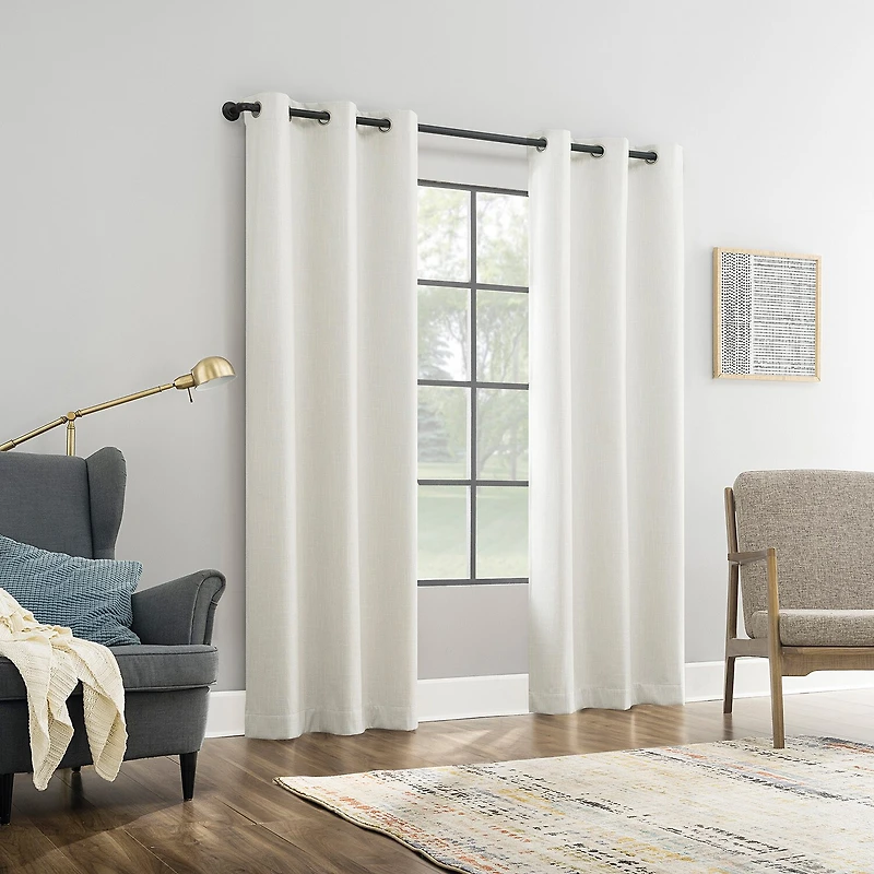 Sun Zero Aldwin Grommet Top Energy Saving 100% Blackout Single Curtain Panel