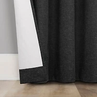 Sun Zero Treviso Back Tab Energy Saving 100% Blackout Single Curtain Panel