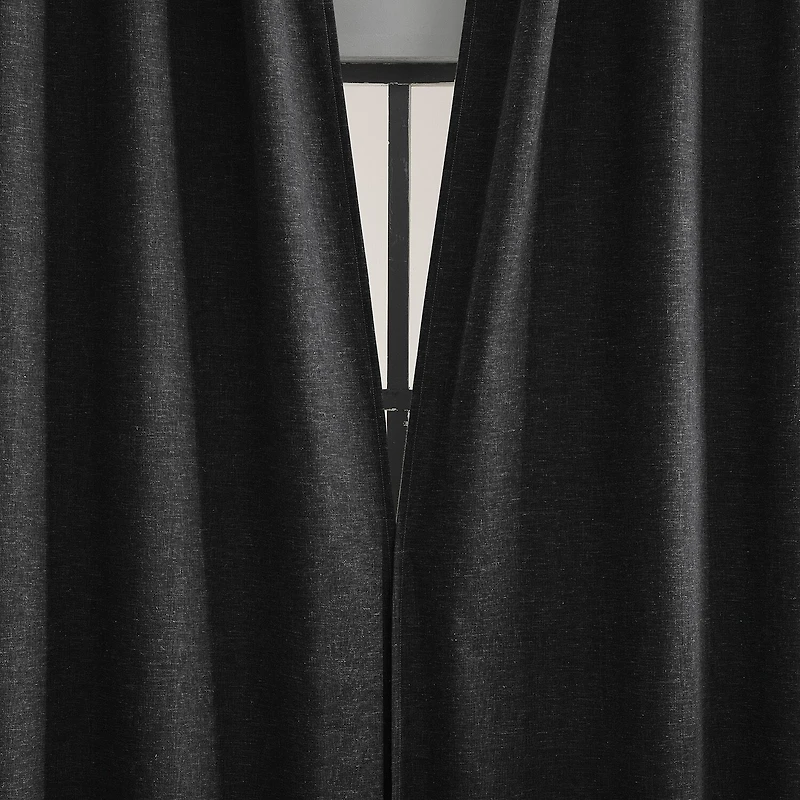 Sun Zero Treviso Back Tab Energy Saving 100% Blackout Single Curtain Panel
