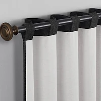 Sun Zero Treviso Back Tab Energy Saving 100% Blackout Single Curtain Panel